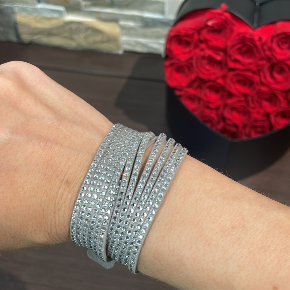Swarovski slake gray crystal bracelet medium size - Picture 3 of 6